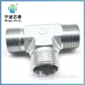 Connector Zinc-Plated Hydraulic Union Tee